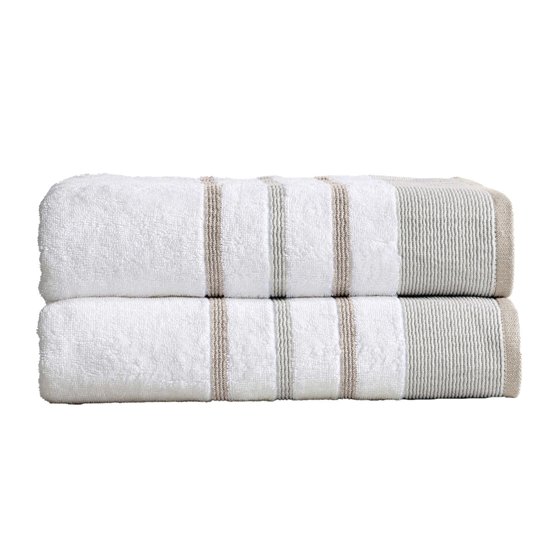 Cotton Stripe Bath Towel Set - Noelle Collection