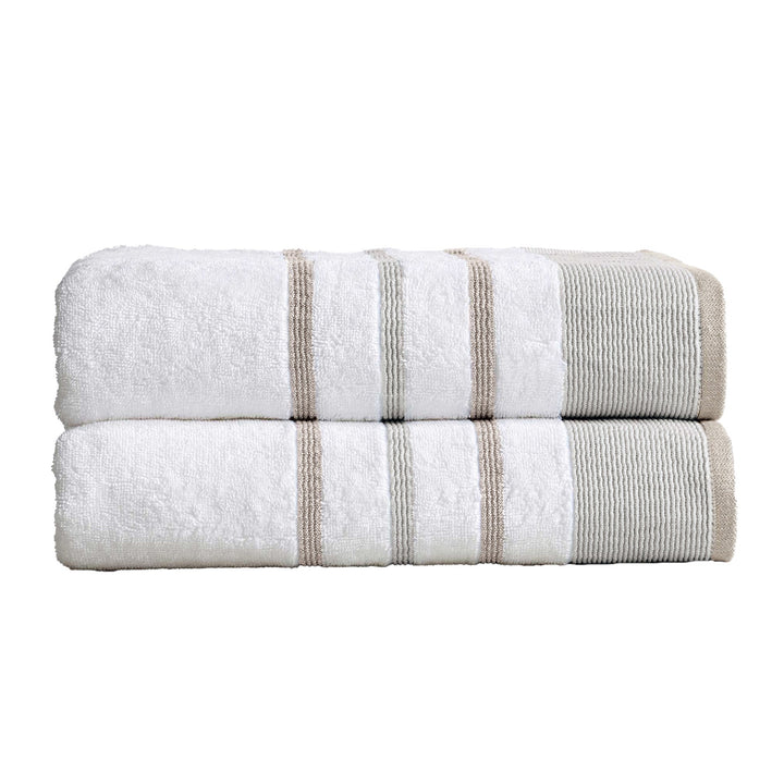 Cotton Stripe Bath Towel Set - Noelle Collection