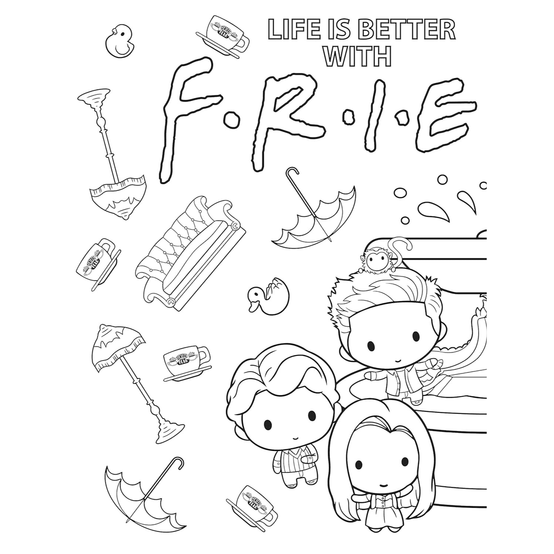 The Official Friends Coloring Book: The One with 100 Images to Color! Spiral Bound