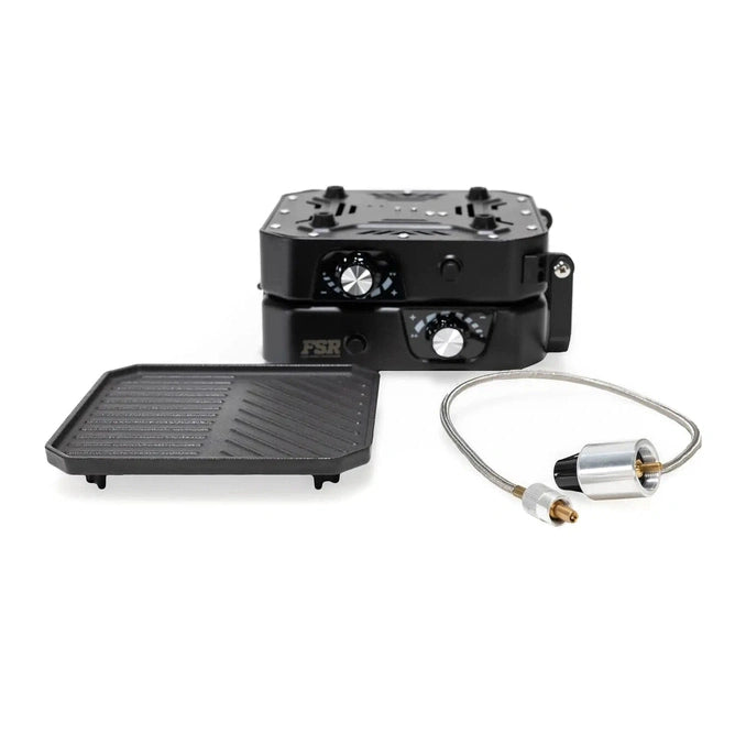 Freespirit Recreation Portable 2 Burner Camp Stove & Wind Screen