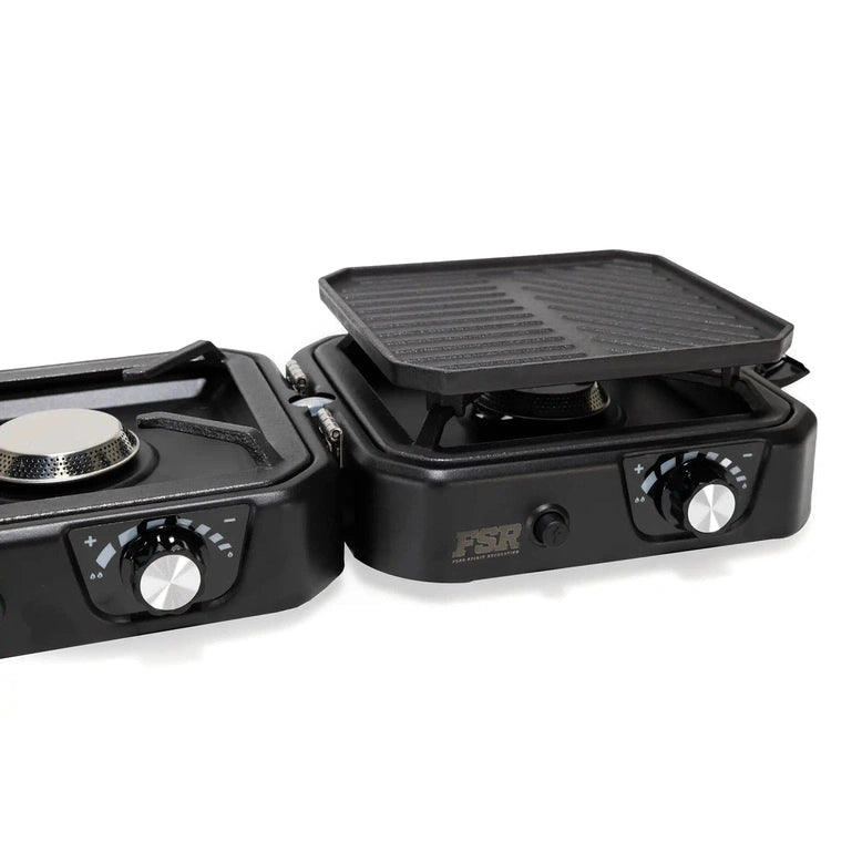 Freespirit Recreation Portable 2 Burner Camp Stove & Wind Screen