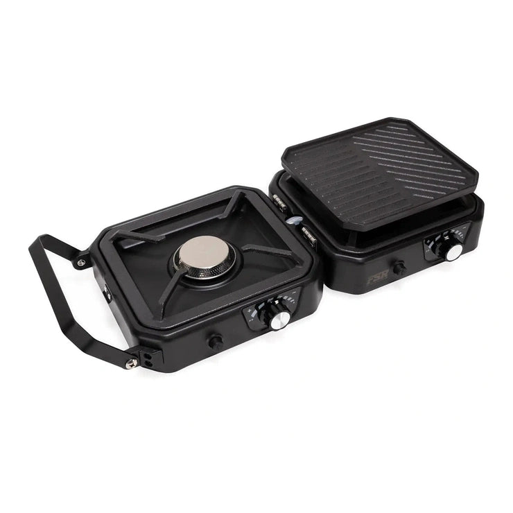 Freespirit Recreation Portable 2 Burner Camp Stove & Wind Screen