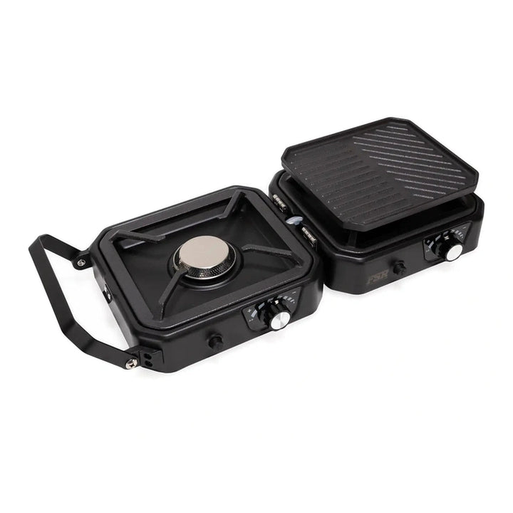 Freespirit Recreation Portable 2 Burner Camp Stove & Wind Screen