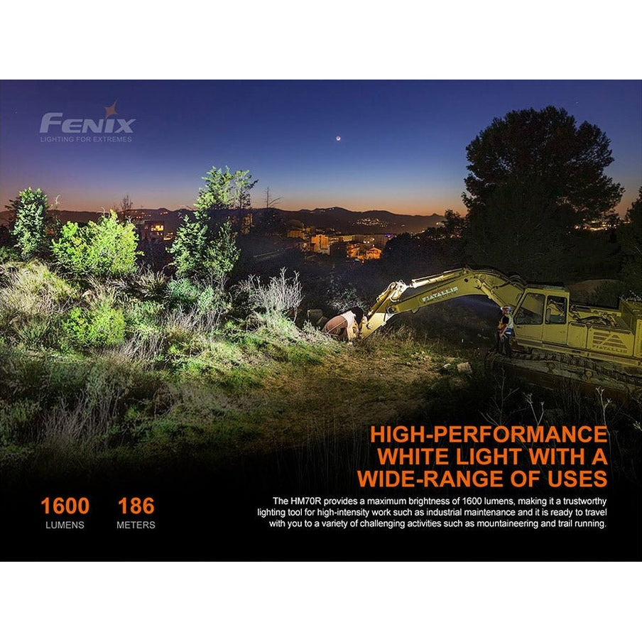 Fenix HM70R Rechargeable LED Headlamp - 1600 Lumens