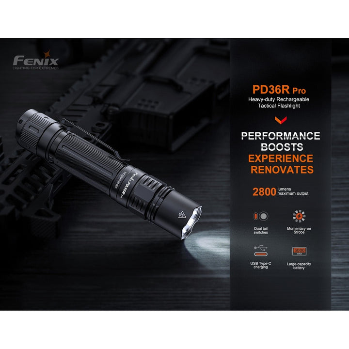 Fenix PD36R Pro 2800 Lumen Flashlight + FREE E03R V2 Keychain Light