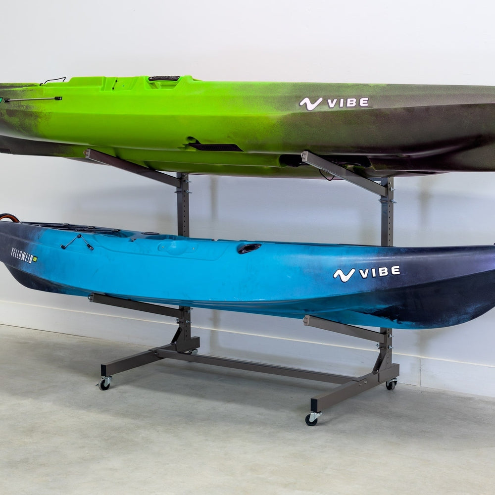 G-Watersport 2 Levels Kayak Storage Stand with Wheels