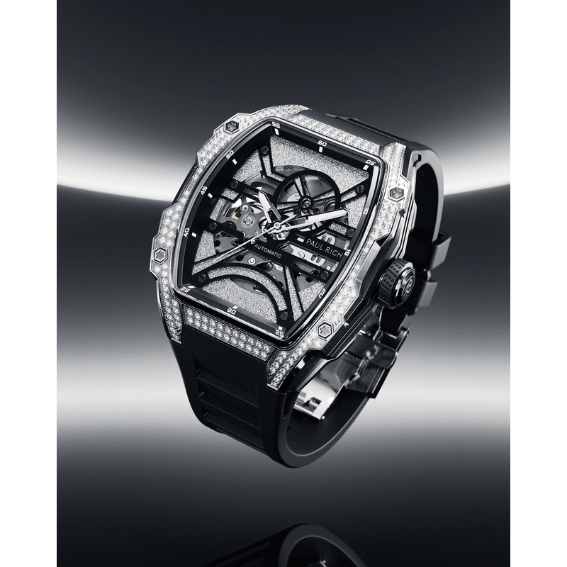 Diamond Astro Skeleton Abyss Silver - Unique Timepiece