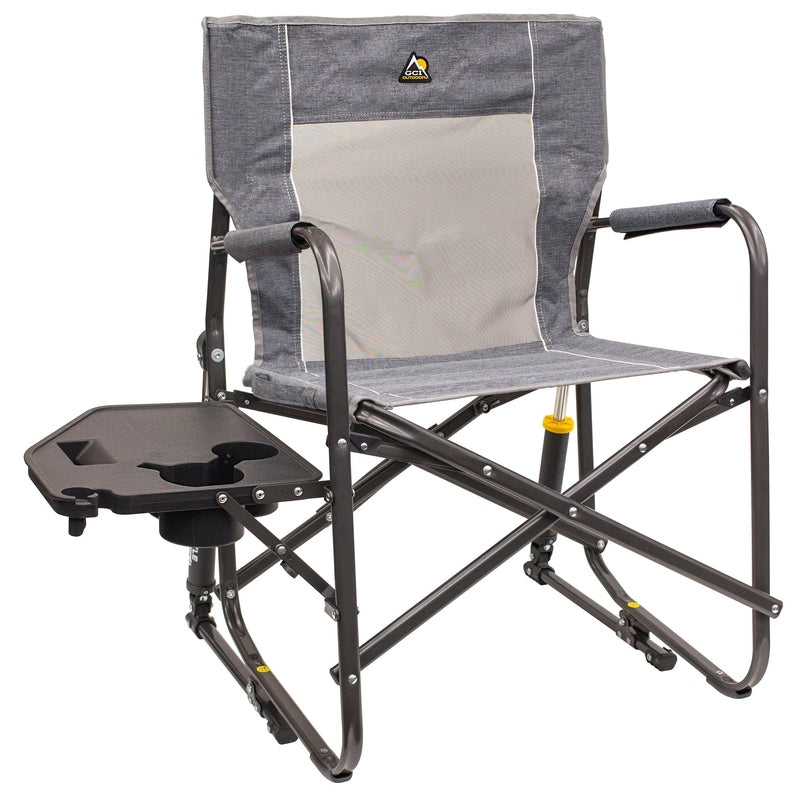 GCI Outdoor Freestyle Rocker Portable Folding Rocking Chair, Outdoor Camping Chair with Side Table