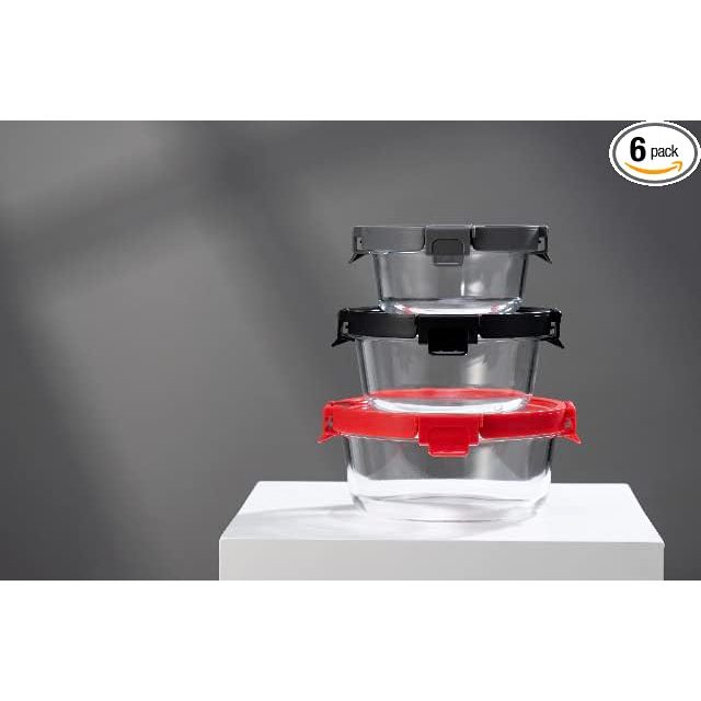 Glass Containers & Lids - Round