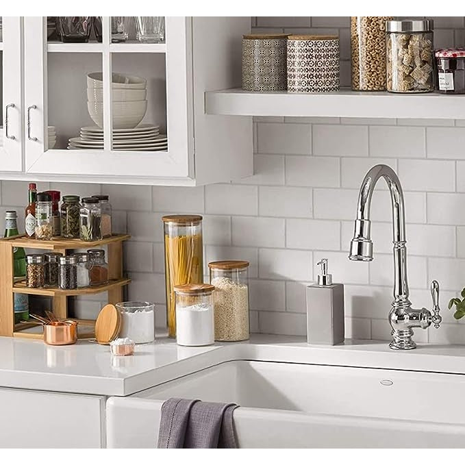 Glass Canister Set & Bamboo Lid