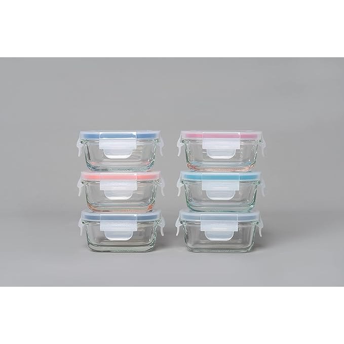 Mini Glass Container Set - Rectangular Vanilla