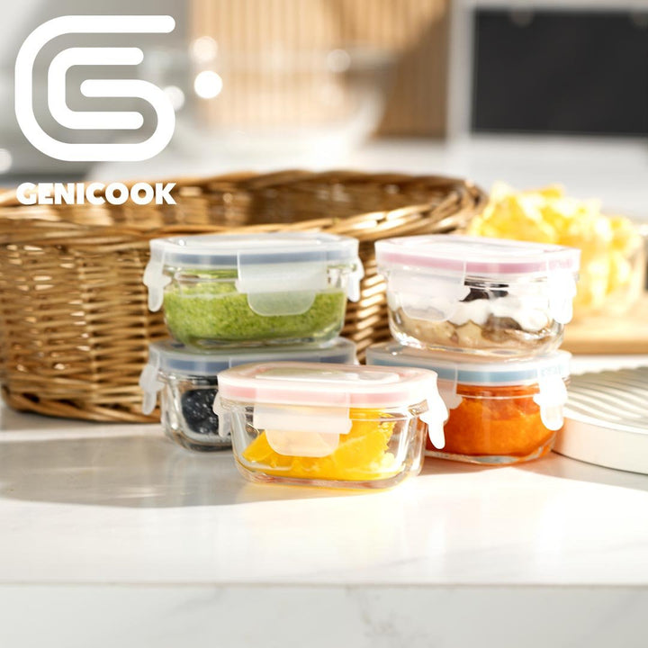 Mini Glass Container Set - Rectangular