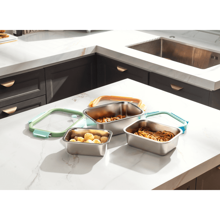 Multicolor Microwave Safe Stainless Steel Set