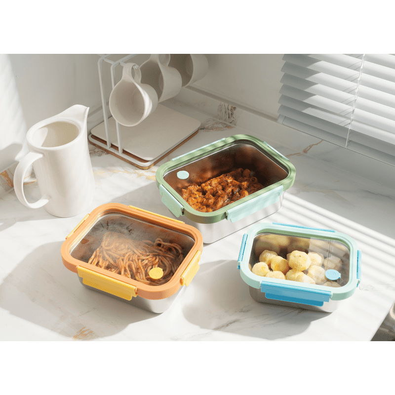 Multicolor Microwave Safe Stainless Steel Set