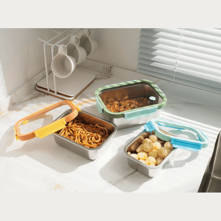 Multicolor Microwave Safe Stainless Steel Set