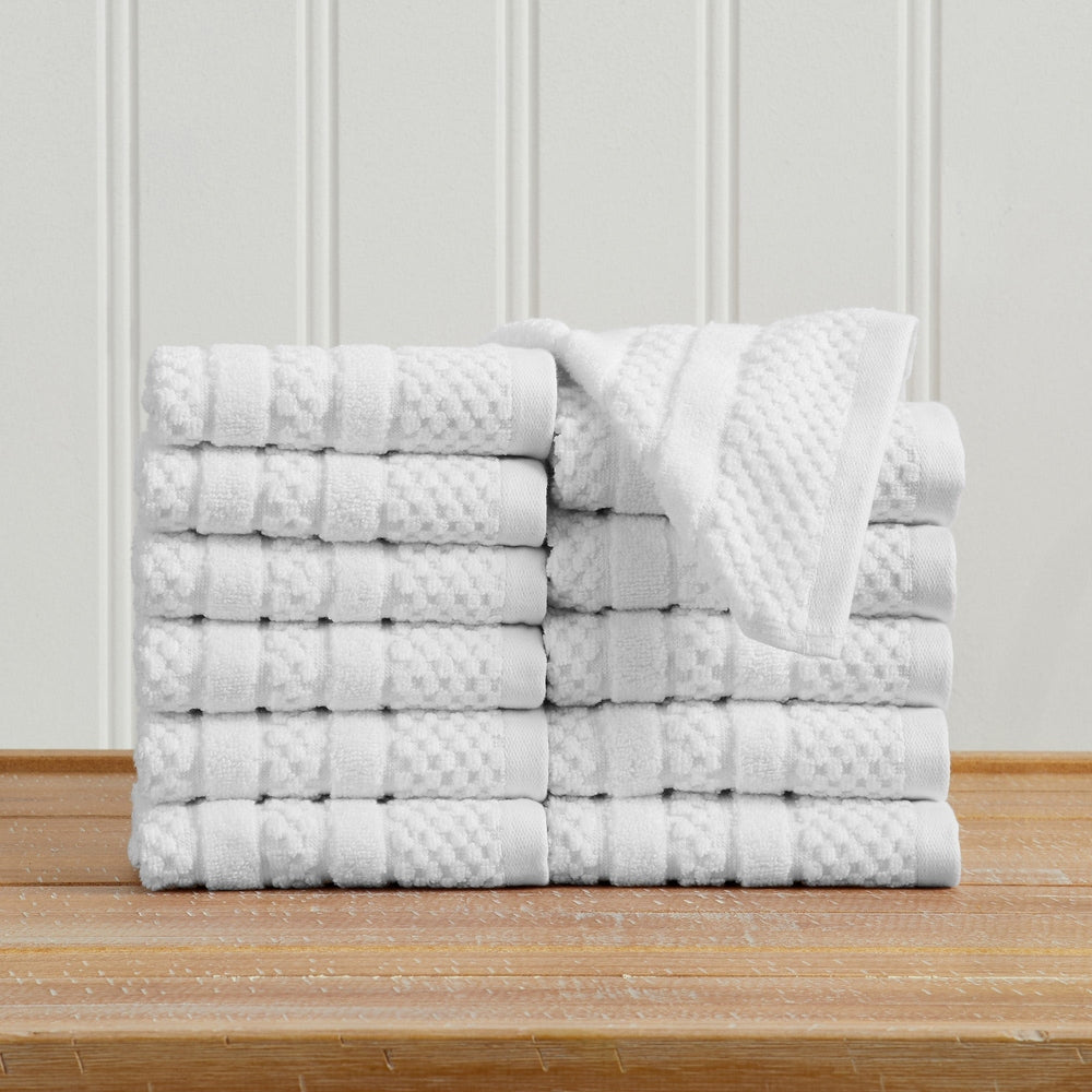 Checkered Jacquard Bath Towel Set - Giuliana Collection