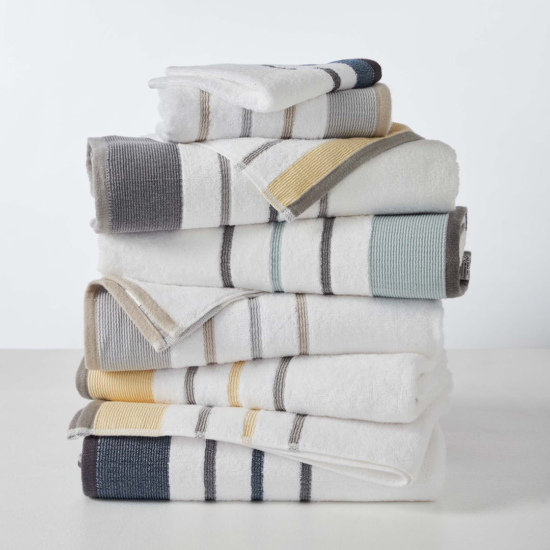 Cotton Stripe Bath Towel Set - Noelle Collection