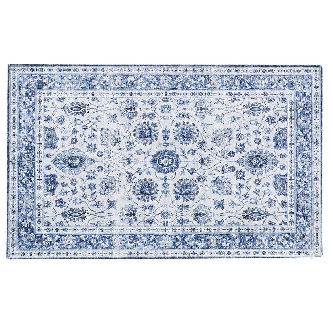 Machine Washable Floral Accent Area Rug 3' x 5'