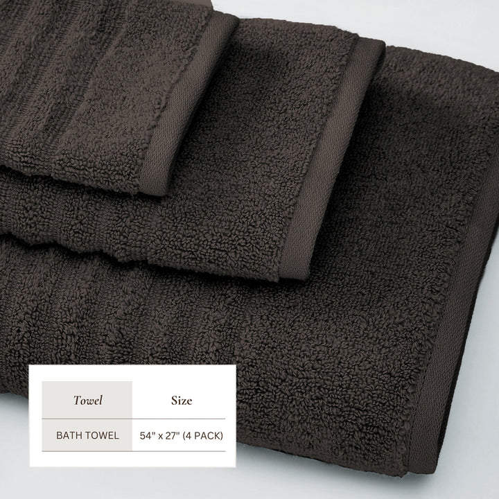 Combed Cotton Bath Towels - Karina Collection