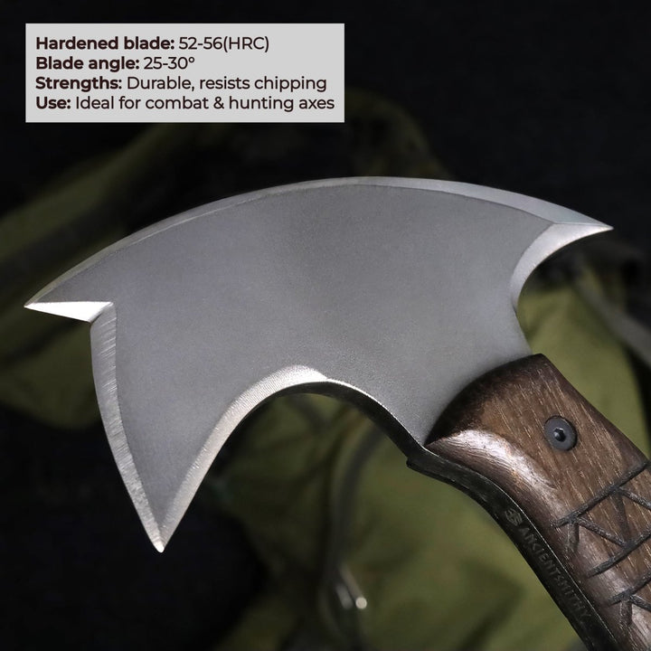 AncientSmithy Handcrafted tomahawk "Takoda" with tribal engraving