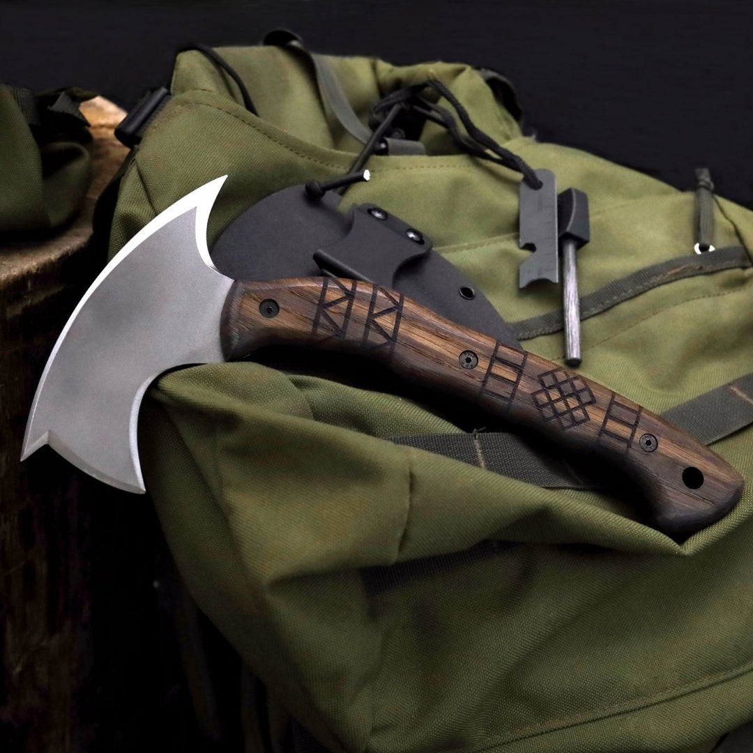 AncientSmithy Handmade tomahawk "Dakuri" with tribal engraving