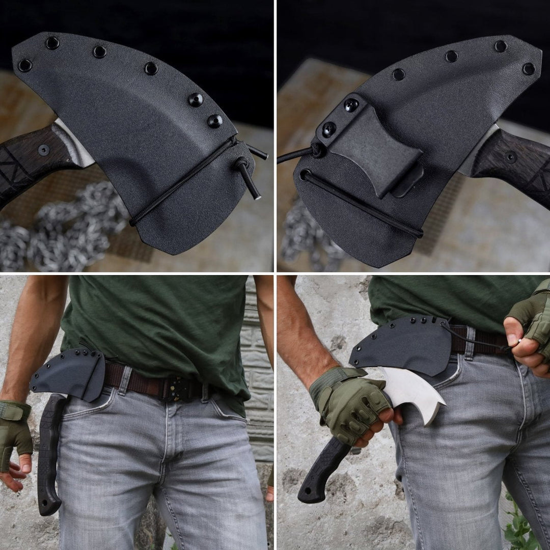 AncientSmithy Handmade tomahawk "Dakuri" with tribal engraving