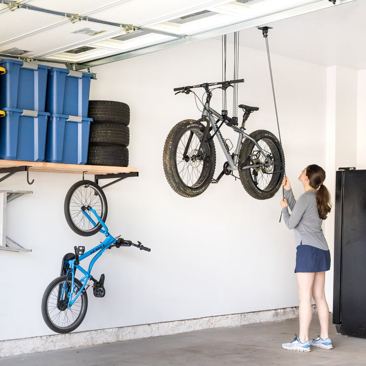 Heavy Duty Bike Hoist | Easy-Lift Overhead Bicycle Storage