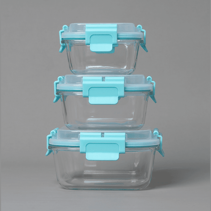 High Top Lid Square Containers