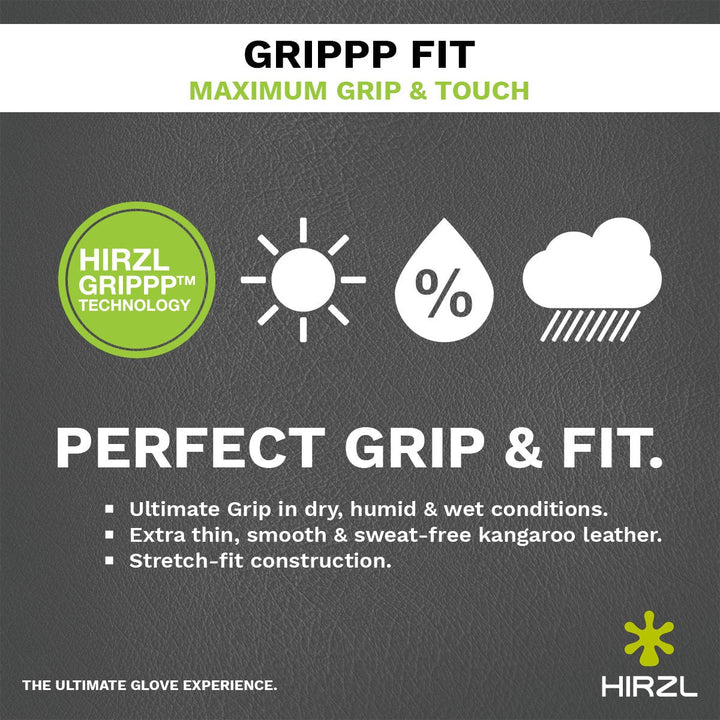 HIRZL Grippp Fit - Golf Gloves - White / Black