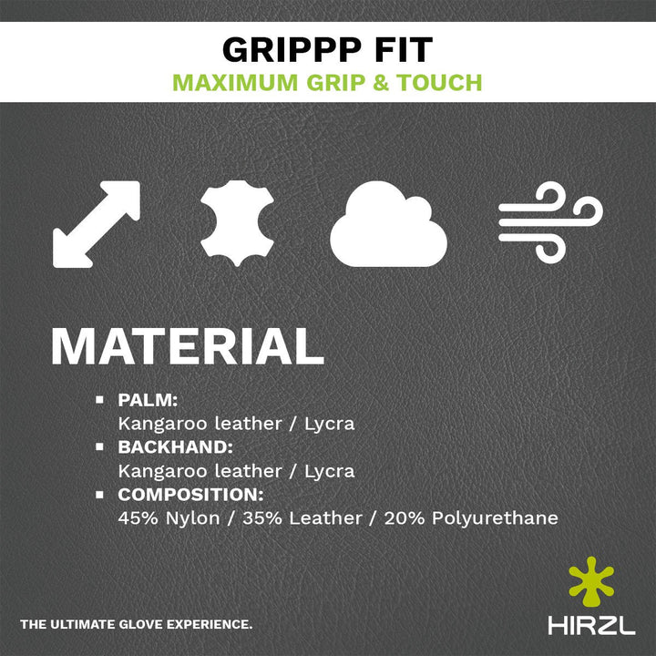 HIRZL Grippp Fit - Golf Gloves - White / Black
