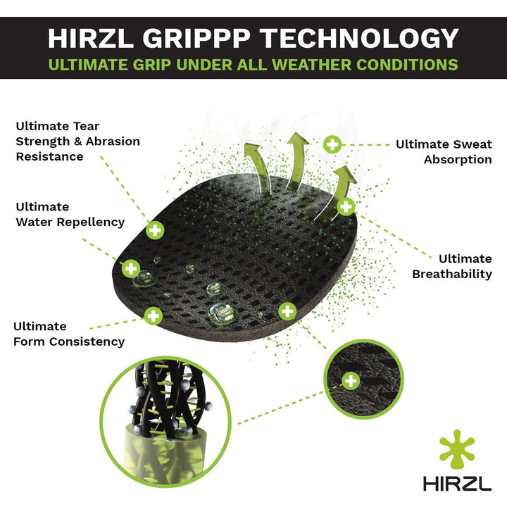 HIRZL Grippp Fit - Golf Gloves - White / Black