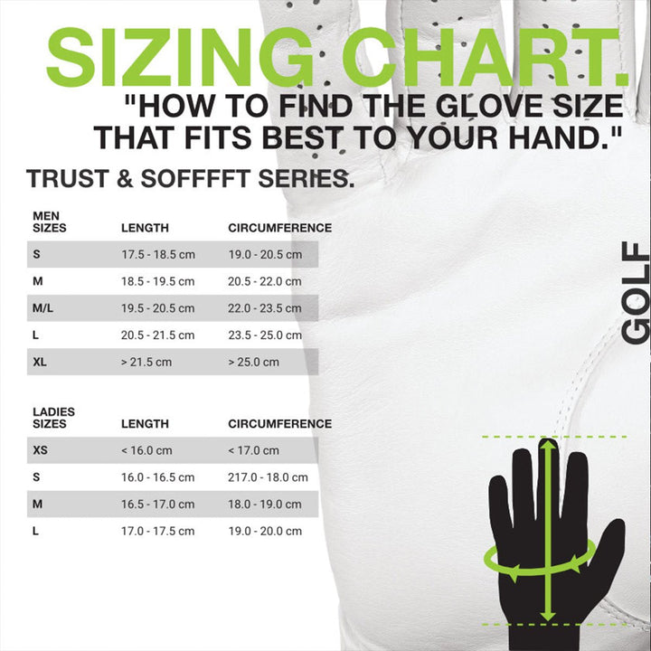 HIRZL Trust Control 2.0 - Golf Gloves - White / Black