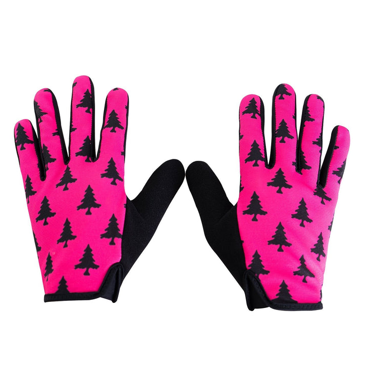 Neon Pink Cycling Gloves - HLT Whitaker SendIt S2