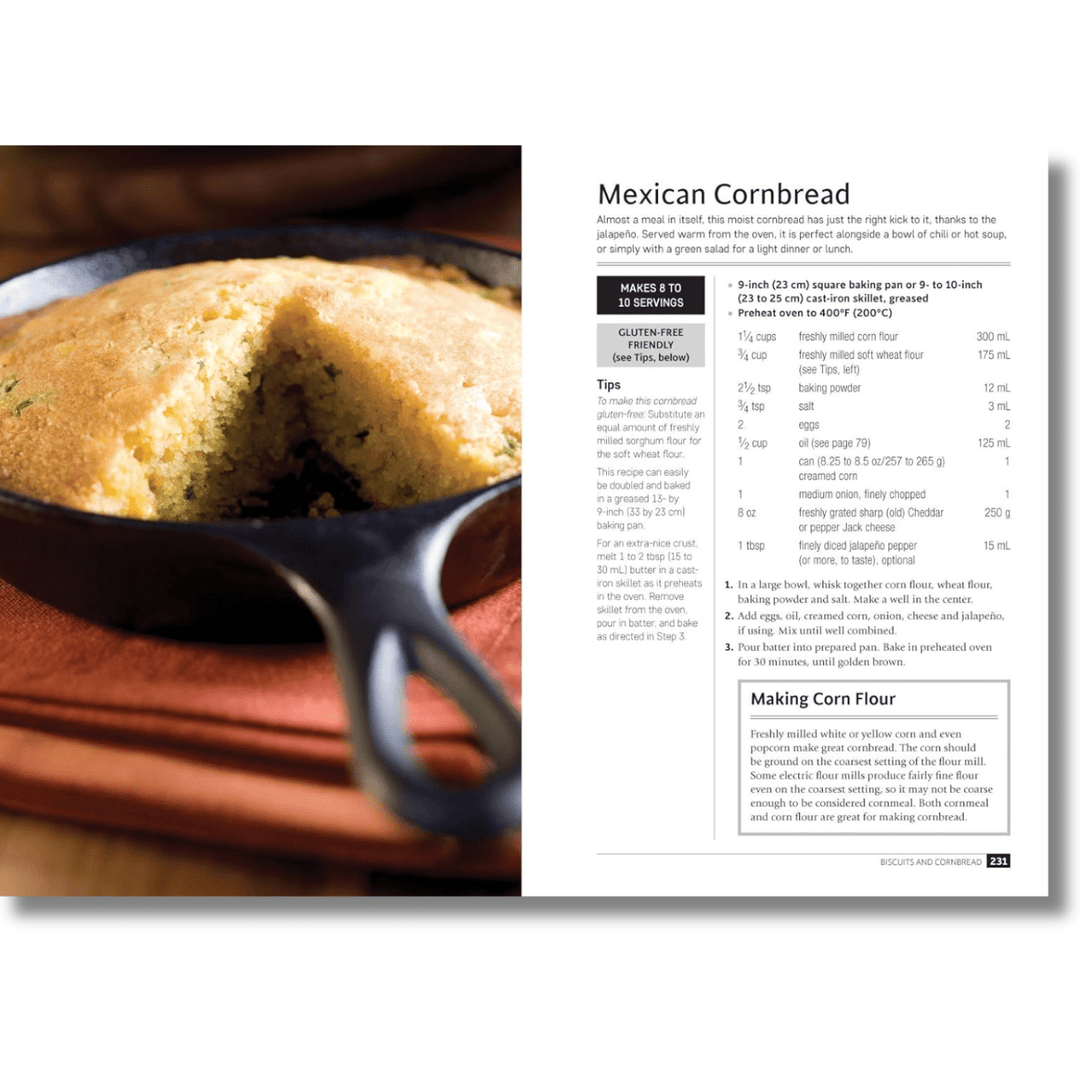 The Essential Home-Ground Flour Book: Learn Complete Milling and Baking Techniques Spiral Bound
