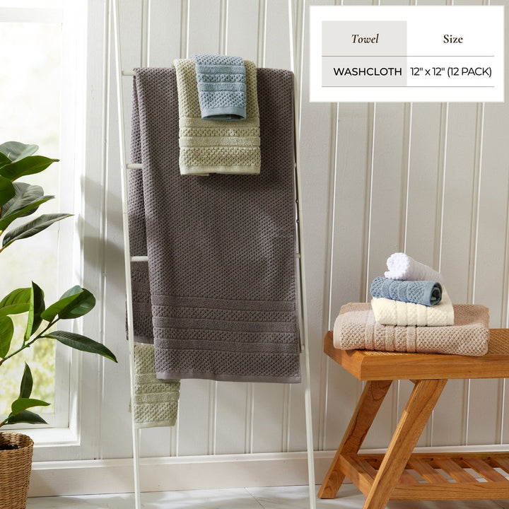 Checkered Jacquard Bath Towel Set - Giuliana Collection