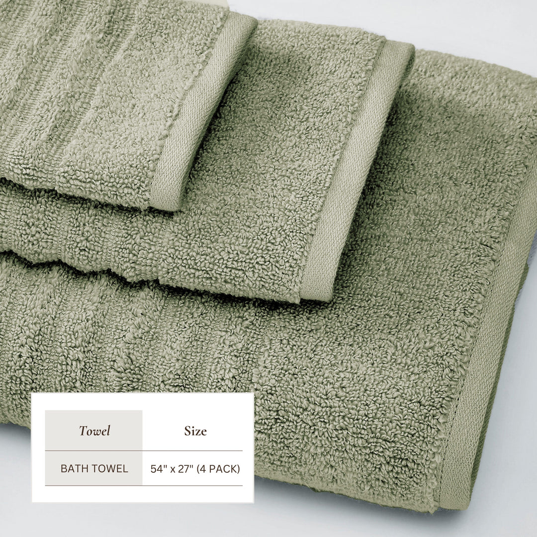 Combed Cotton Bath Towels - Karina Collection