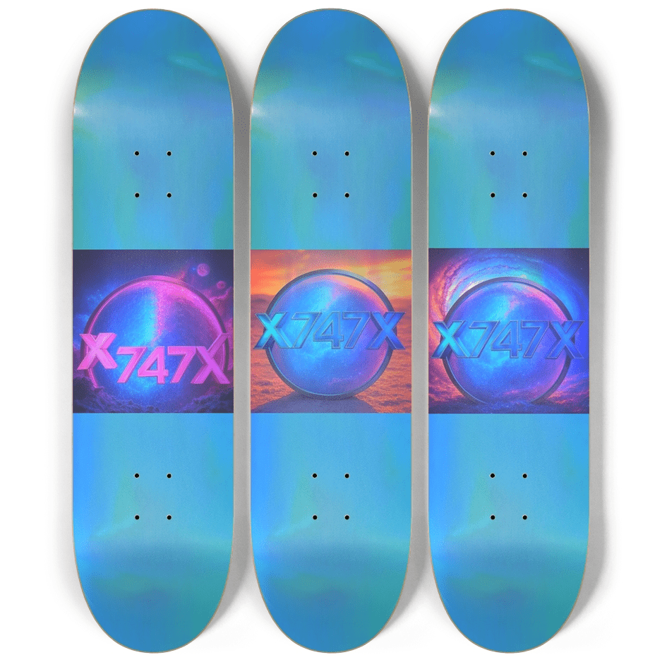 X747X 3 Deck Skateboard Series Holo