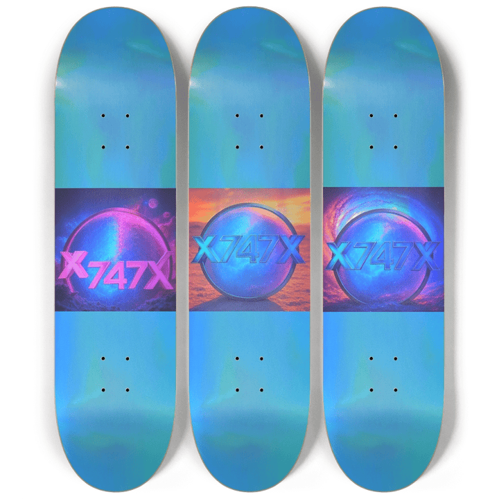 X747X 3 Deck Skateboard Series Holo