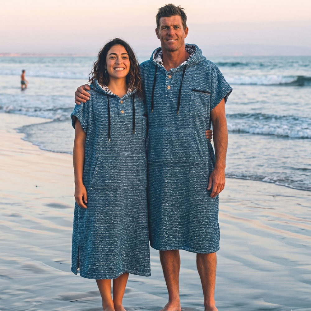 West Path Surf Changing Poncho - Indigo Blue