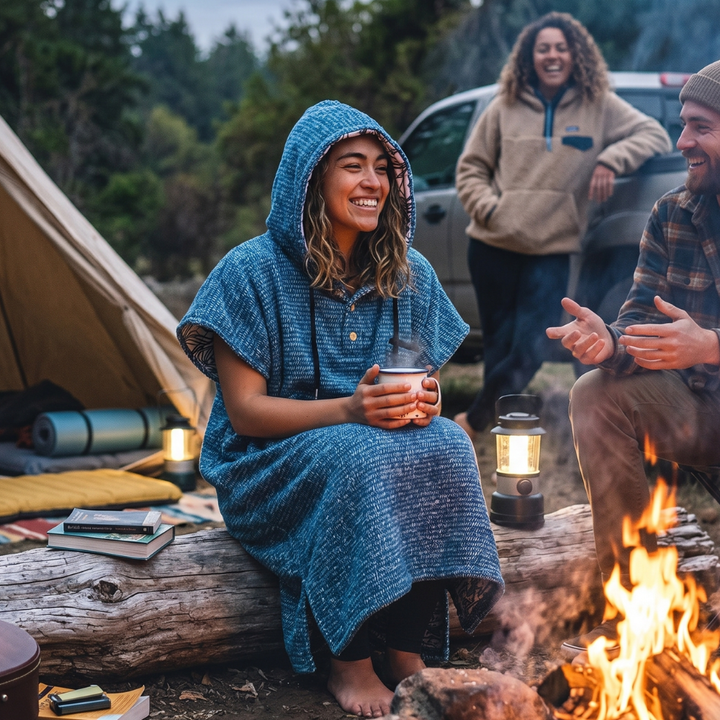 West Path Surf Changing Poncho - Indigo Blue