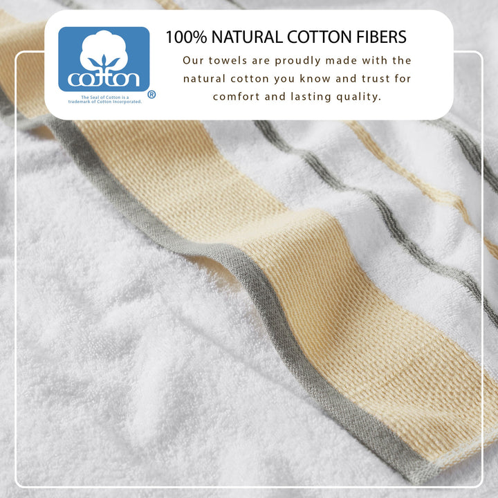 Cotton Stripe Bath Towel Set - Noelle Collection