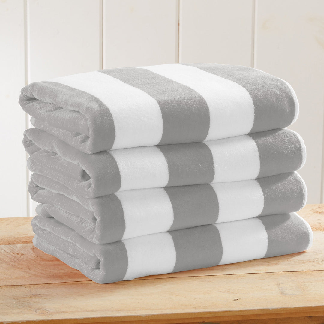 Cotton Velour Cabana Beach Towel - Novia Collection