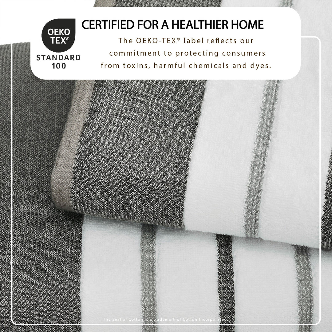 Cotton Stripe Bath Towel Set - Noelle Collection