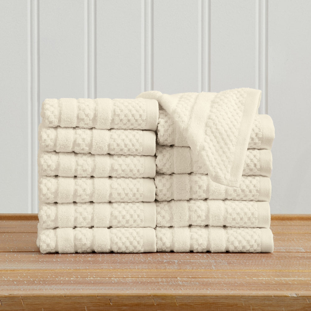 Checkered Jacquard Bath Towel Set - Giuliana Collection