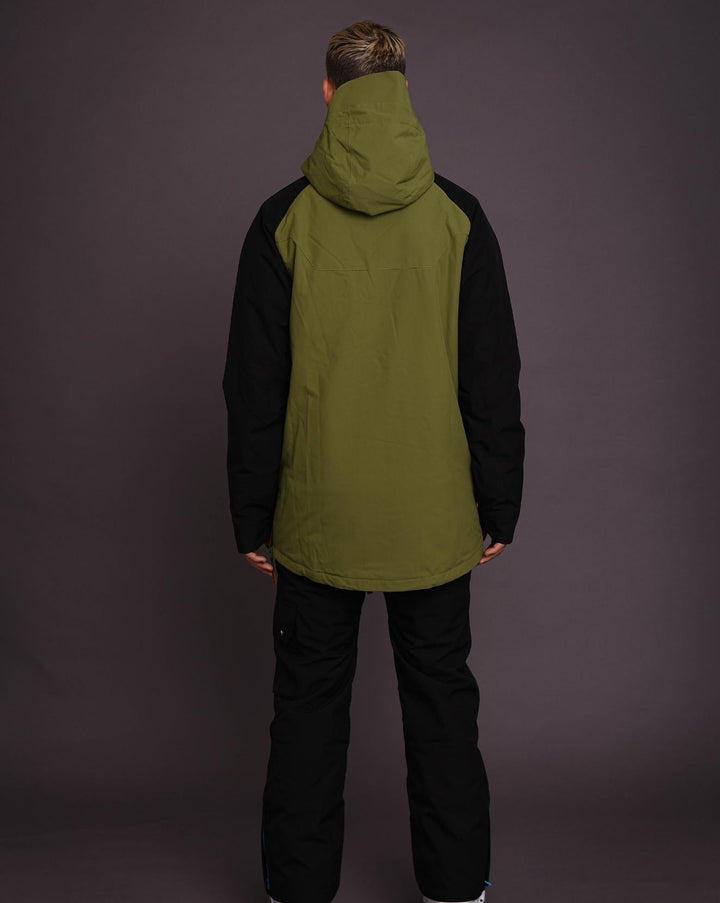 OOSC Clothing Snow Park Overhead Jacket - Orange & Khaki