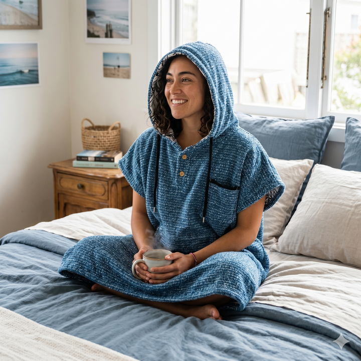 West Path Surf Changing Poncho - Indigo Blue