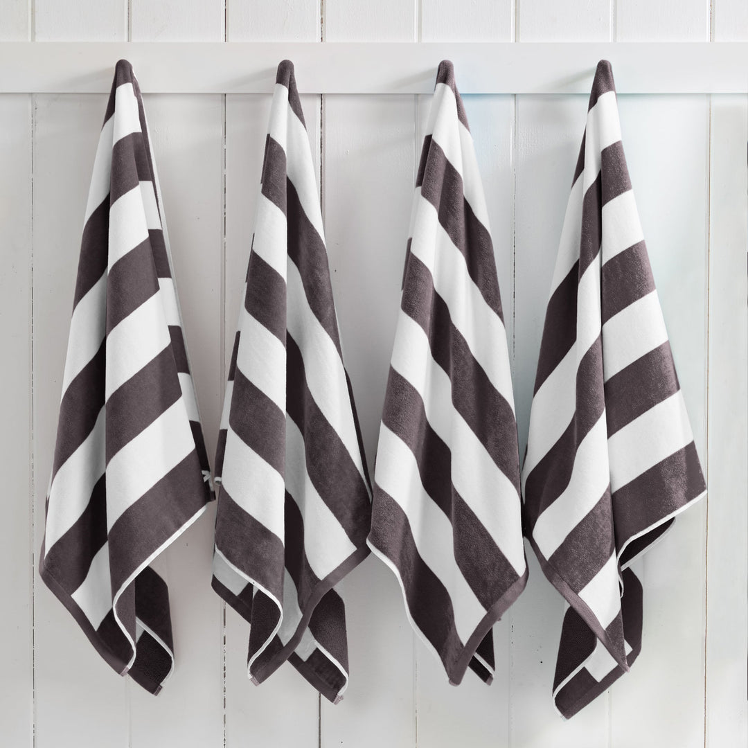 Cotton Velour Cabana Beach Towel - Novia Collection