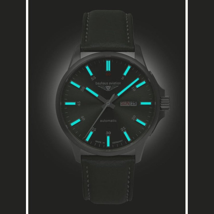 Aviation Titanium Green Watch with Green Dial