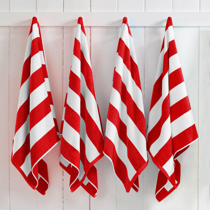 Cotton Velour Cabana Beach Towel - Novia Collection
