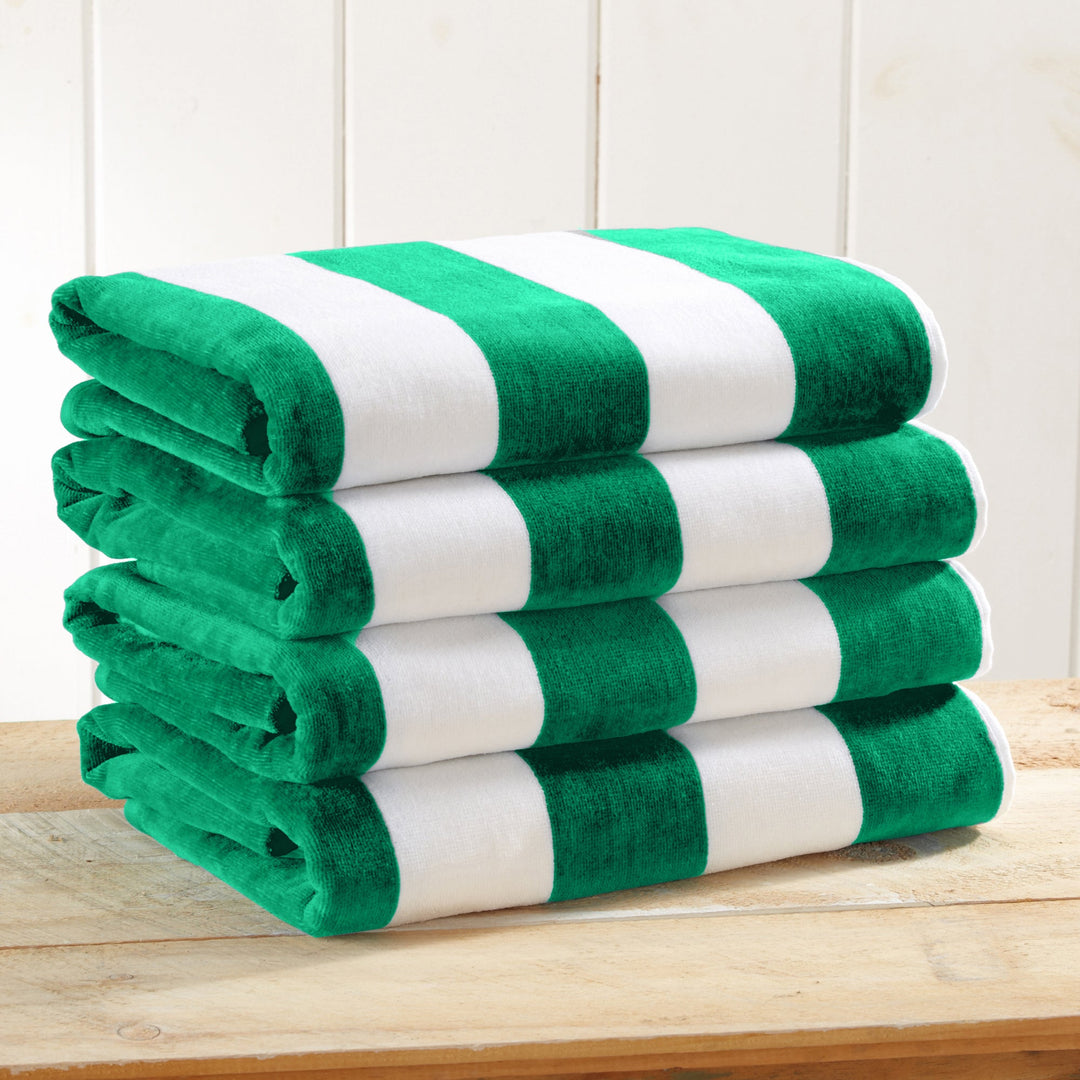 Cotton Velour Cabana Beach Towel - Novia Collection